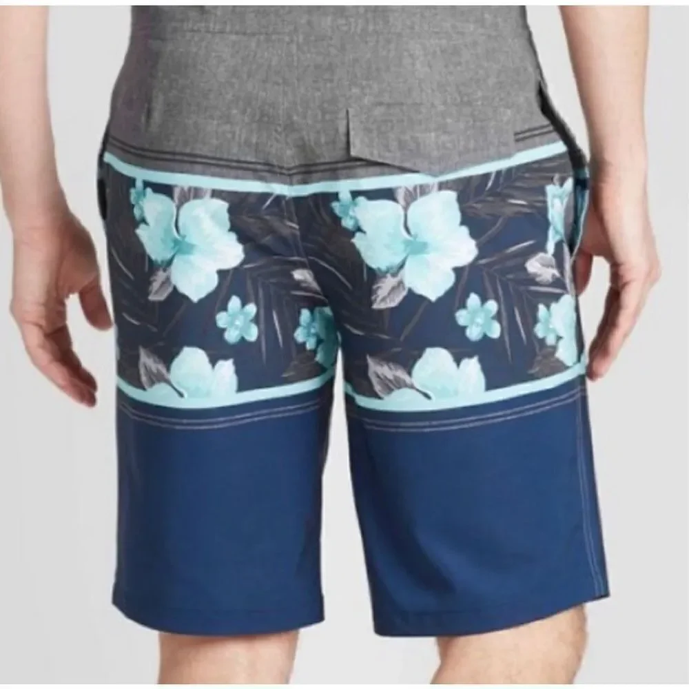 NWT Mens Goodfellow & Co 10” 4 Way Stretch Swimming Trunks Board Shorts - Sz 30